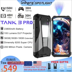 Unihertz Tank 3 Pro 5G: 23800mAh, 120W, 200MP, Проектор, 32/36GB RAM, 512GB ROM, Wi-Fi 6E