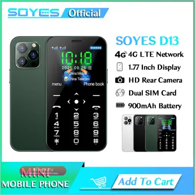 SOYES D13 - Компактный 4G LTE телефон с двумя SIM-картами, SOS и Type-C