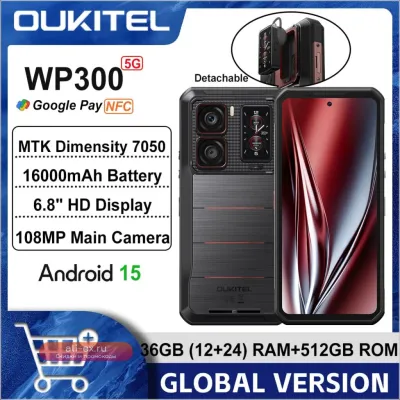 Oukitel WP300 5G: Защищённый смартфон 12/512GB, 120W, Android 15, 16000mAh, 108MP