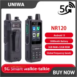 Смартфон-рация UNIWA NR120 5G Black, защищенный IP68