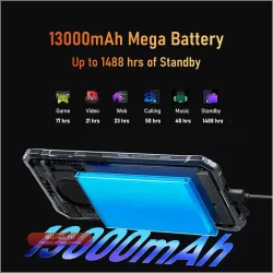 Blackview BV6200 Pro: Защищенный смартфон Android 13, 13000 мАч, 6/128 ГБ, IP69, 18 Вт, 4G, NFC