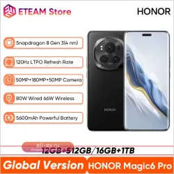 Смартфон HONOR Magic6 Pro Global Version 12/512GB, 6.8" OLED 120Hz, Snapdragon 8 Gen 3, Камера 180Мп, 5600мАч, Зелёный