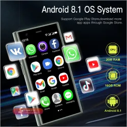 SERVO S23 Dual SIM Super Mini Смартфон 3.0" Android 3G Wi-Fi Type-C 2023
