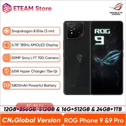 ASUS ROG Phone 9 & 9 Pro 5G: Игровой смартфон Snapdragon 8 Elite, 185Hz E-Sports LTPO, 50MP, 5800mAh