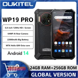 Oukitel WP19 Pro: Защищенный смартфон 6.8" FHD+ 22000mAh 24GB/256GB, 64MP, Helio G99, 120Hz