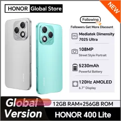 Смартфон HONOR 400 Lite 5G Global 12/256GB 108Мп AMOLED 120Hz Dimensity 7025