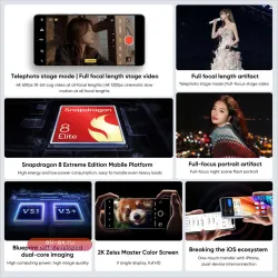 Смартфон Vivo X200 Ultra 5G, Snapdragon 8 Elite, 200Мп, 6000мАч, 90Вт, NFC, 120Гц AMOLED, Google Play, Быстрая доставка