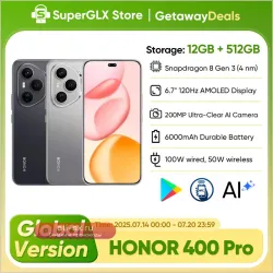 HONOR 400 Pro 5G: Смартфон с камерой 200 Мп, Snapdragon 8 Gen 3, AMOLED 6.7" и зарядкой 100W/50W