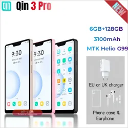 Qin 3 Pro 2023: Смартфон с сенсорным экраном, сканером отпечатков пальцев, MTK Helio G99, Android 12 и батареей 3100 мАч