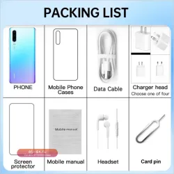 Смартфон HUAWEI P30 128GB ROM 4G NFC Google Play 6.1" 40MP+32MP
