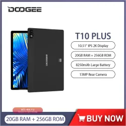 Планшет DOOGEE T10 Plus 8/256 ГБ, Android 13, 8 ядер, 10.51" IPS 2K, 8250 мАч