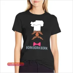 Футболка BORK BORK BORK, летняя новинка в стиле аниме и рок-н-ролл для женщин