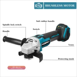 Набор инструментов Makita 4 в 1: Шуруповерт, Ударный гайковерт, Угловая шлифмашина, Перфоратор (без аккумулятора)