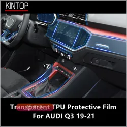 Прозрачная защитная пленка TPU для центральной консоли Audi Q3 2019-2021 (антицарапин, ремкомплект)