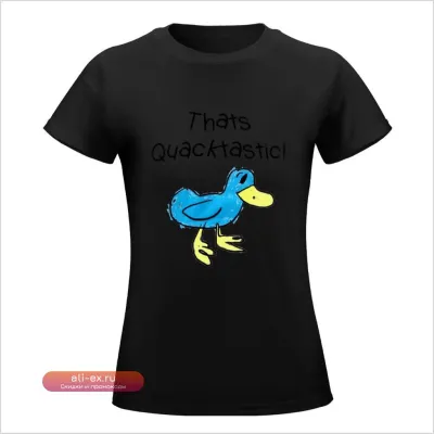Футболка "Quacktastic" Custom Design - Летний Топ для Женщин