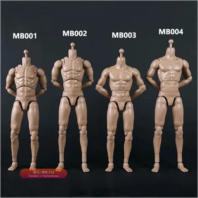 COOMODEL MB001-MB004: Супергибкое Мускулистое Тело Солдата 1/6 (239-261мм) для Голов 1/6