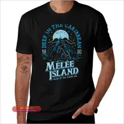 Мужская футболка с аниме принтом "Deep in the Caribbean" (Blue)