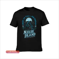 Мужская футболка с аниме принтом "Deep in the Caribbean" (Blue)