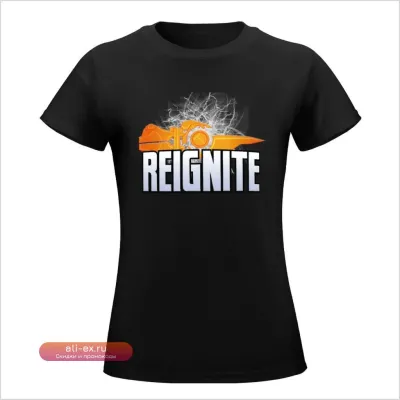 Футболка "Reignite" с принтом животного для женщин (большие размеры)