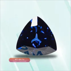 Сапфир Lab Grown Royal Blue, треугольный, высшего качества, для DIY украшений, с сертификатом AGL