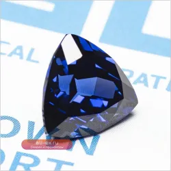 Сапфир Lab Grown Royal Blue, треугольный, высшего качества, для DIY украшений, с сертификатом AGL