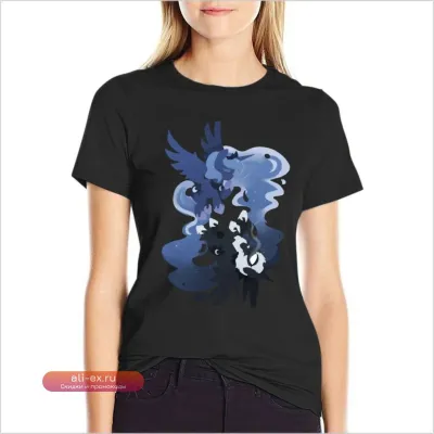 Футболка MLP Луна + Кошмарная Луна больших размеров для женщин