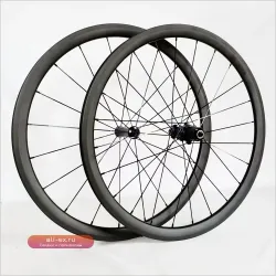 Колеса для детского BMX велосипеда 24 дюйма Boost 30*30мм из карбона, под ободной/дисковый тормоз, клинчер/бескамерные, 6 болтов/Center Lock