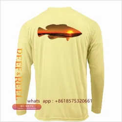 Летняя мужская рубашка для рыбалки Reef&Reel с длинным рукавом, быстросохнущая, дышащая