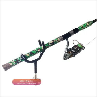 Держатель для удочки Fishing Pole Support Wire, черный, угол 25 градусов