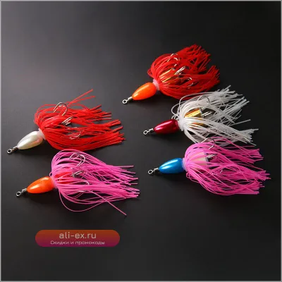 Приманка для морской рыбалки на кальмара и осьминога Squid Whiskers 37г