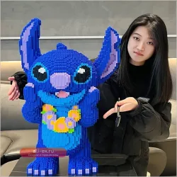 Гигантский конструктор "Стич" 50 см Kawaii Disney – Подарок на День Рождения, Декор Стола, Игрушка-Статуэтка