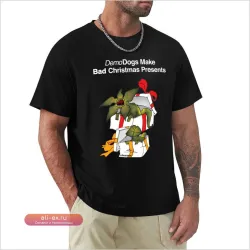 Футболка "Demo Dogs Make Bad Christmas Present" New Edition Louboutins мужская дизайнерская