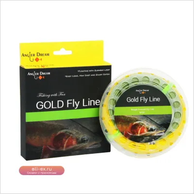 ANGLER DREAM Желтая Скользящая Леска для Форелевой Рыбалки WF100FT