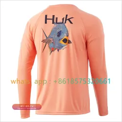 Мужская футболка для рыбалки с длинным рукавом UV-защита