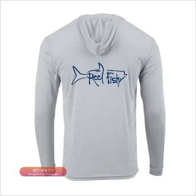 Мужская футболка с длинным рукавом для рыбалки Fish Apparel UPF 50 с защитой от УФ-излучения