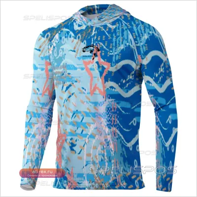 Рыбацкая толстовка Fish Hoodies с защитой UPF50+ от солнца