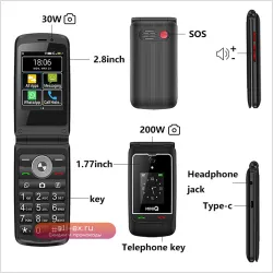 TIQ MINI Q5: Смартфон на Android с двумя экранами, поддержкой 4G и Google