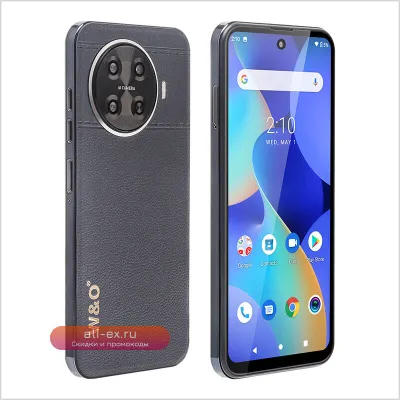Смартфон W&O X300 Ultra-Thin 4G, 4GB/64GB, 6.6" HD+, Android 10, 13MP, 4800mAh, Кожаный стиль