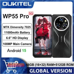 Oukitel WP55 Pro 5G: Защищенный смартфон 16/512 ГБ, Android 15, 11000 мАч, 108 Мп