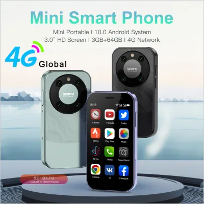 SERVO KING9000 4G LTE: Компактный смартфон Android 10.0 с 3-дюймовым экраном и батареей 2000 мАч