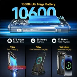 Ulefone Armor 27T Pro 5G: Защищенный смартфон 24GB/256GB, 10600mAh, Android 14, 50MP+64MP Ночная Камера, NFC
