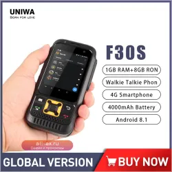 UNIWA F30S: Водонепроницаемый кнопочный телефон Android 8.1 с рацией Zello, 4G LTE, 2.8", 1GB+8GB, двойная камера
