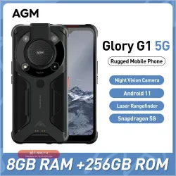 AGM Glory G1 5G: Защищенный смартфон 8/256GB, 6200mAh, 6.53" NFC, 20MP ночное видение, глобальная версия
