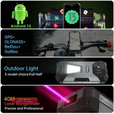 Unihertz Tank Mini: Компактный защищенный смартфон 4G, 12/256 ГБ, 4.3", Android 13, 5800 мАч, 100 Мп