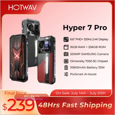 Защищенный смартфон HOTWAV Hyper 7 Pro 5G 256GB 10800mAh 200MP Android 14