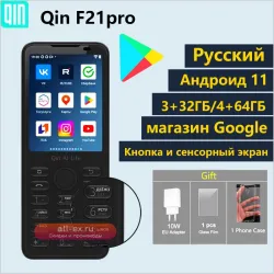 Qin F21 Pro: Смартфон на Android 11 с сенсорным экраном, 3GB+32GB/4GB+64GB, Bluetooth 5.0