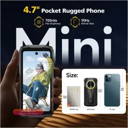 Ulefone Armor Mini 20 Pro 5G: Компактный защищенный смартфон Android 14, 8/256ГБ, 64МП ночная камера, 6200мАч, NFC