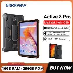 Blackview Active 8 Pro: Прочный планшет 16/256 ГБ, Android 13, 10.36" экран, 16+48МП камеры, батарея 22000 мАч