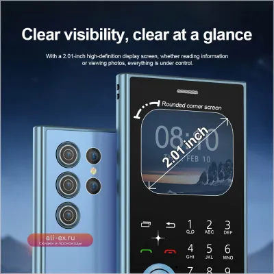 SERVO V8: Мини-телефон с 2 SIM, Magic Voice и 2G GSM