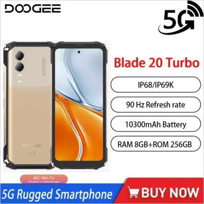 DOOGEE Blade 20 Turbo 5G: Защищенный смартфон 6.6" 8/256GB, Dimensity 7050, 10300mAh, 50MP, Android 15